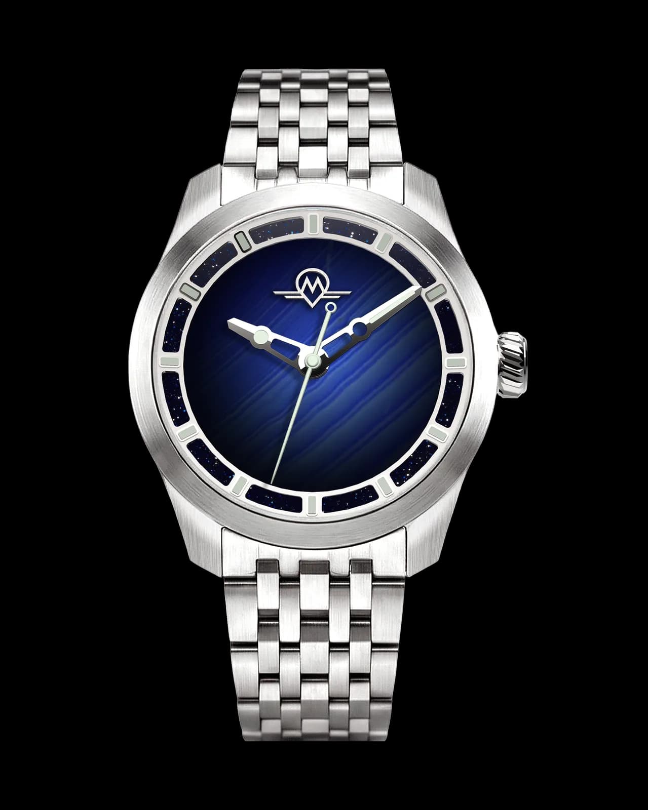 Monro Luna Adventure MLA-PAB Planet Agate, 9039 Automatic Watch, 39mm Stainless Steel