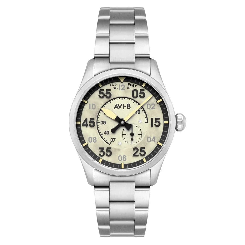 AVI-8 Spitfire Type 300 Automatic With Tarmac Tracker Green Dial #AV-4147-33