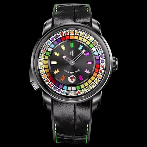 Casino Series Black Slots Machine Limited Edition Automatic Watch