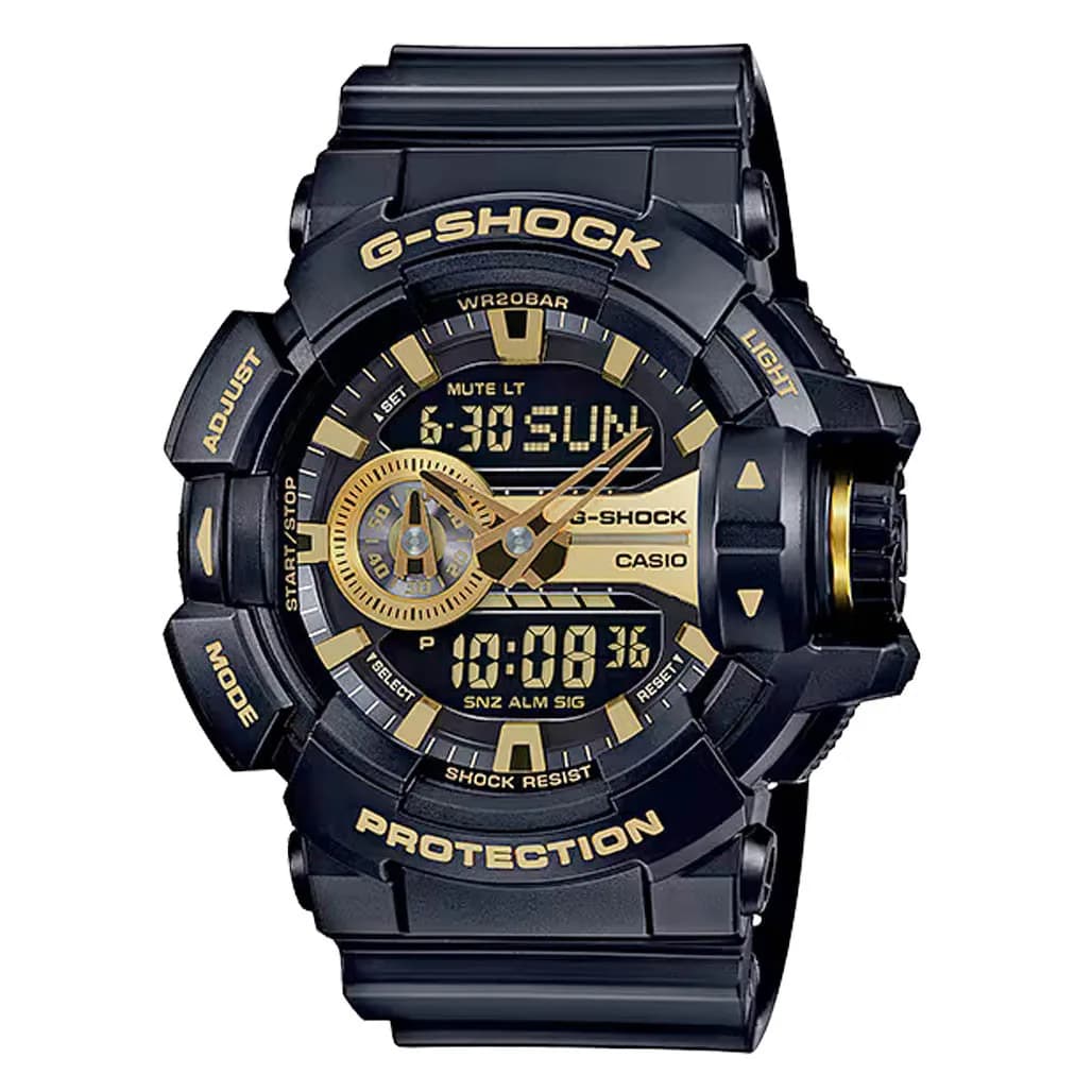 Casio G-Shock GA-400 Series In Black And Gold #GA400GB-1A9