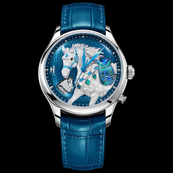 Craftsmanship Series Blue Titanium Chiming Horse Limited Edition Automatic Watch