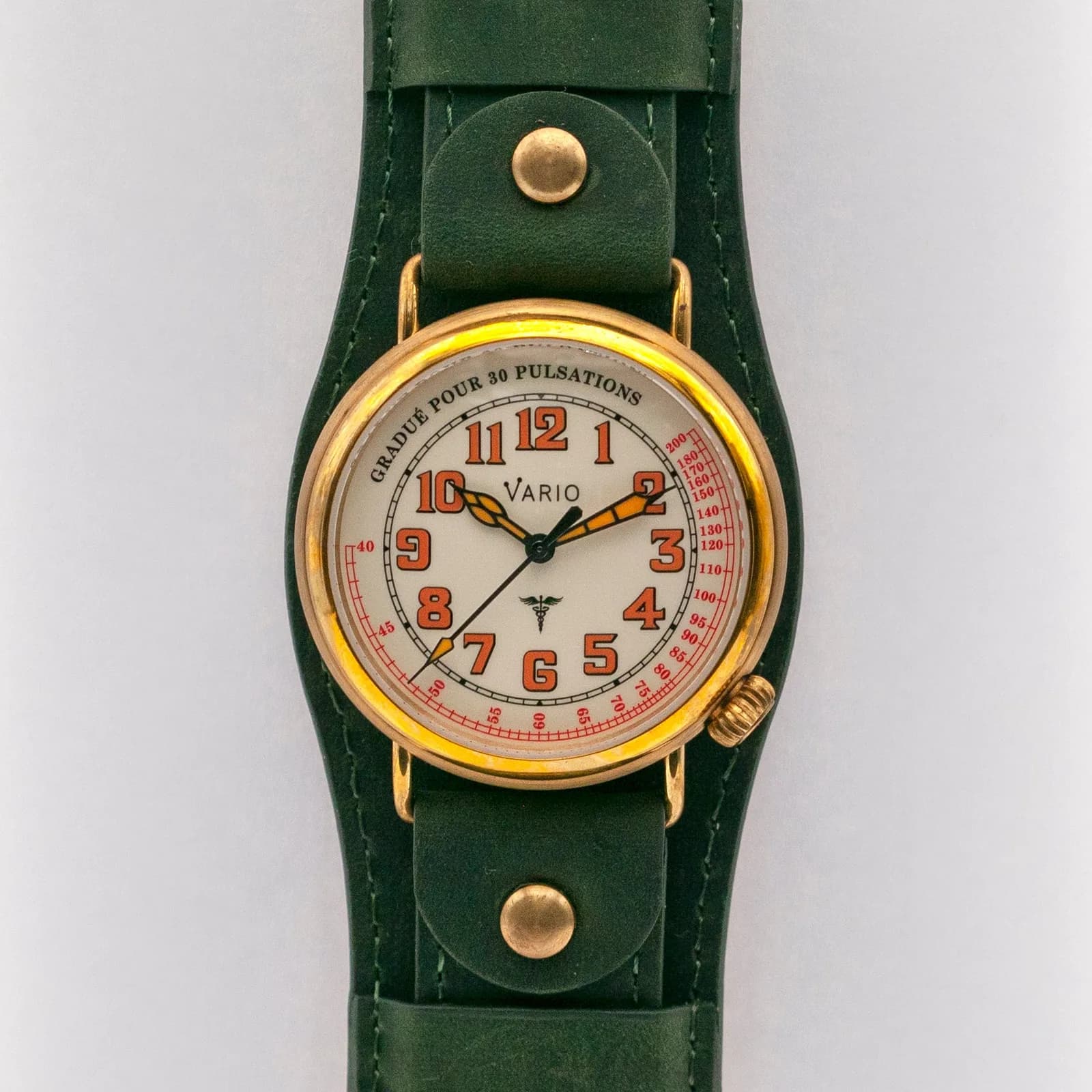 Vario 1918 Medic Brass Cream Dial With Orange Lume Watch