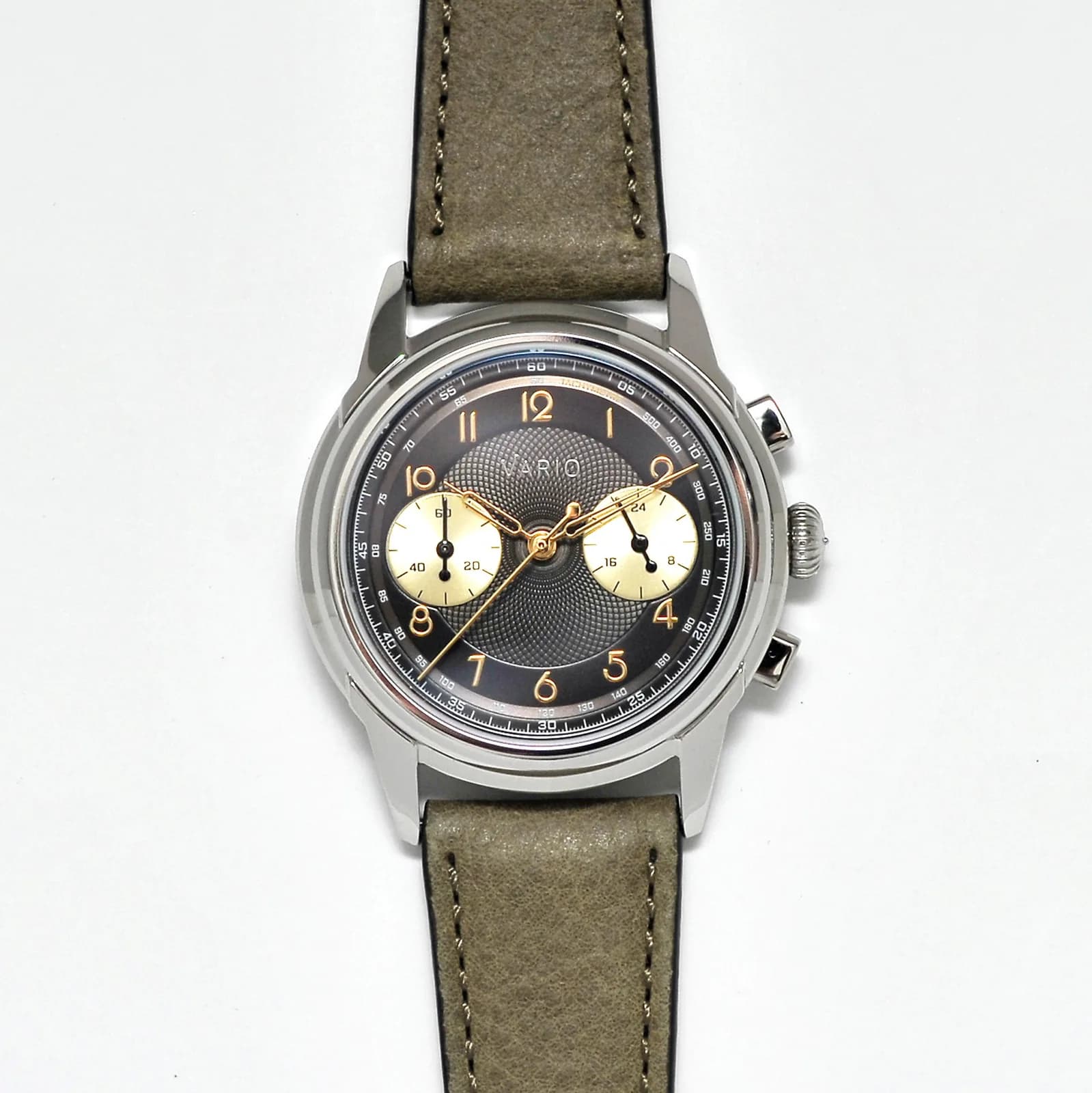 Vario Empire Gunmetal Tuxedo Tachymètre MecaQuartz Chronograph Watch
