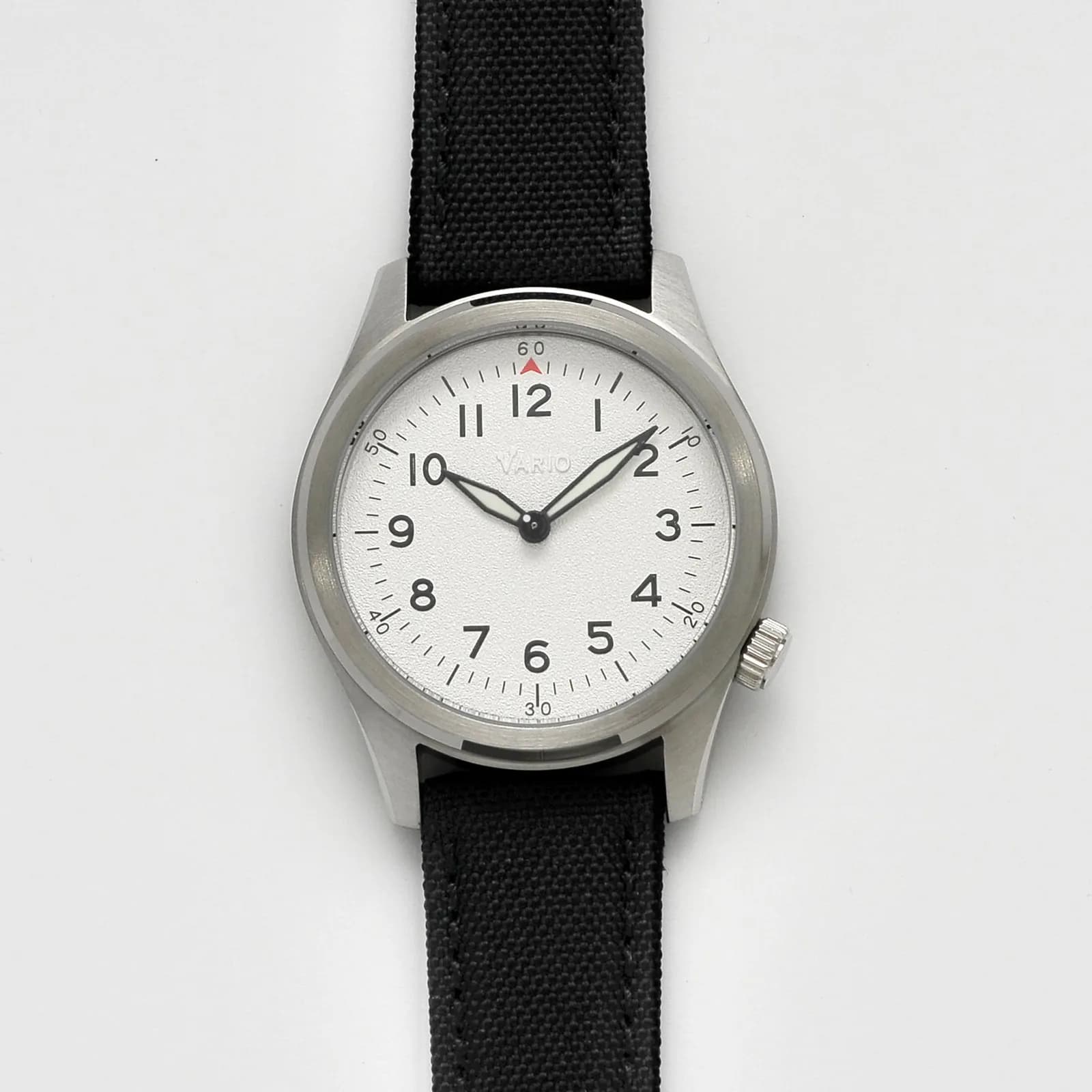 Vario 1945 A-11S Solar Quartz Heron White Field Watch