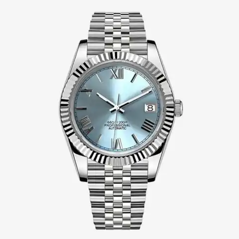 Monomods Custom Seikojust Edition Silver Roman Blue ICE Jubilee MOD