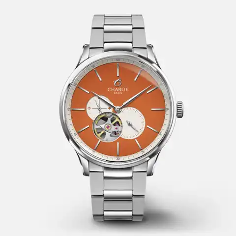 CHARLIE - Paris Initial - Cœur Ouvert - Orange Sunset