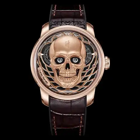 Lucky Harvey International Craftsmanship Series Rose Gold Skull Limited Edition Automatic Watch