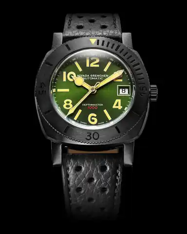 Nivada Grenchen Depthmaster Numerals - Black & Green
