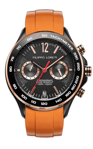 Filippo Loreti Watches Ascari Portofino Black Shadow Tiger Rubber