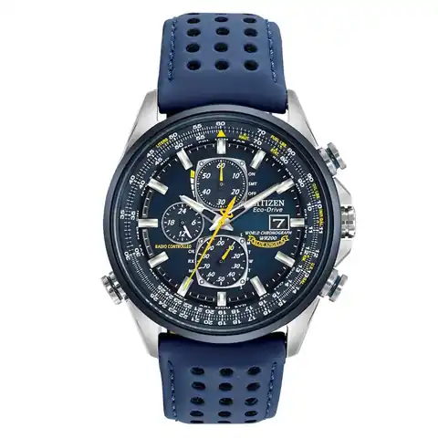 Citizen Blue Angels Eco-Drive World Chronograph A-T Watch #AT8020-03L