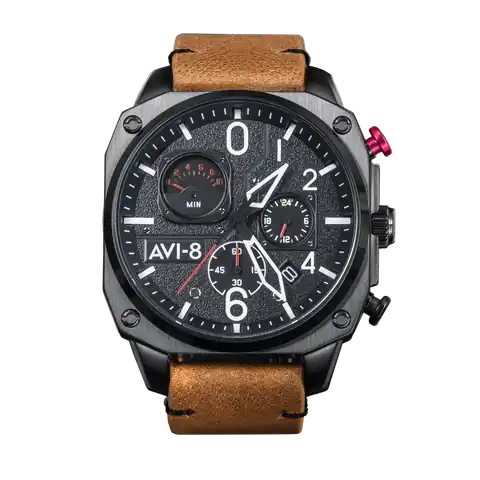 AVI-8 Timepieces Charcoal Ember Brown