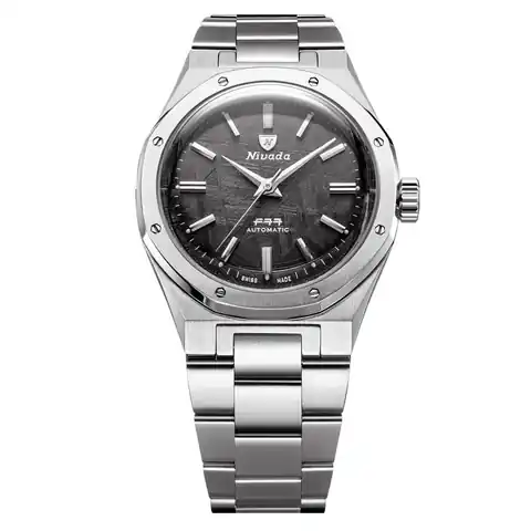Nivada Grenchen 38mm F77 Mark 2 Watch with Meteorite Dial #68049A77