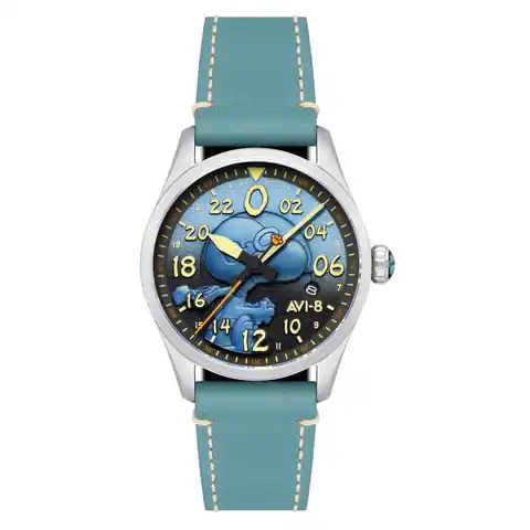 AVI-8 Timepieces Peanuts Snoopy Flying Ace 24 LE Watch in Azure Blue #AV-4150-03