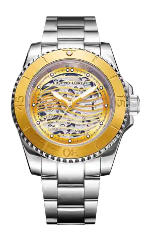 Filippo Loreti Watches Aquadiver Skeleton Steel & Gold