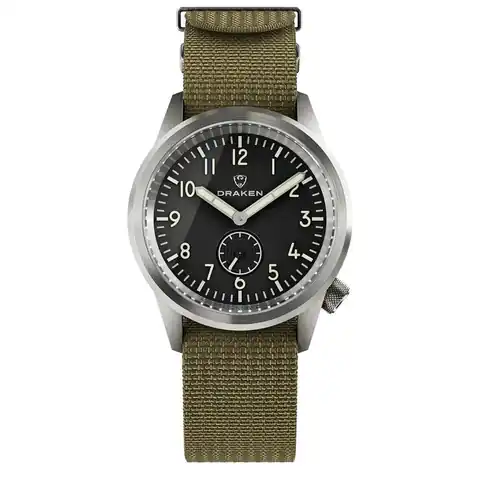 Draken Aoraki 'Milspec' Watch with Black Dial #DKN-16