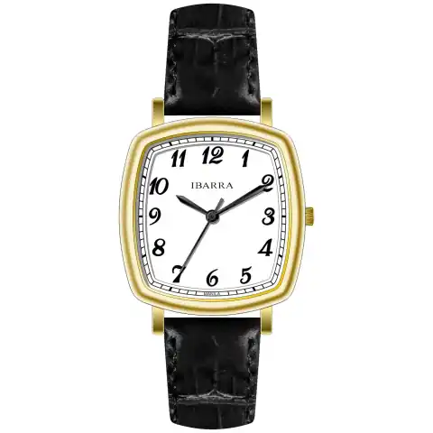 Ibarra Trofeo 1898 Quartz (Classic Gold - White Enamel Dial)