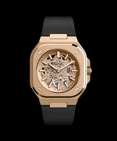 Bell & Ross BR-05 Skeleton Gold · BR05A-PG-SK-PG/SRB