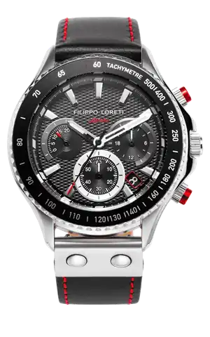 Filippo Loreti Watches Ascari Sport Steel Black Leather