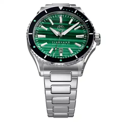 Henry Archer Denmark Tidevand Element Automatic Watch with Malachite Dial #HAC-TDE-MAL-CGR