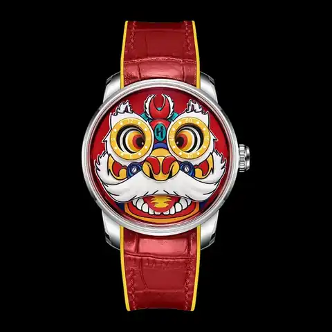 Lucky Harvey International Fun Series Red Lion Dance Automatic Watch