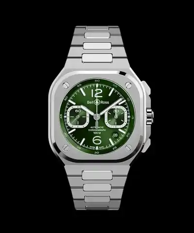 Bell & Ross BR-05 Chrono Green Steel · BR05C-GN-ST/SST