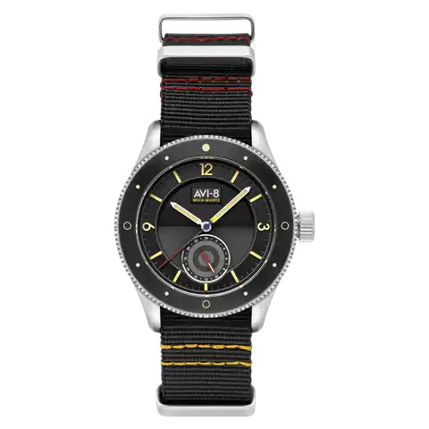 AVI-8 Timepieces FLYBOY Airmaster Sector Meca-Quartz · Raven Black · AV-4112-01