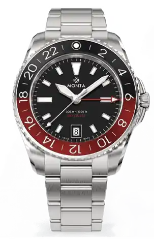 Monta Monta Skyquest, Black Dial, Bi-Color Aluminum Bezel