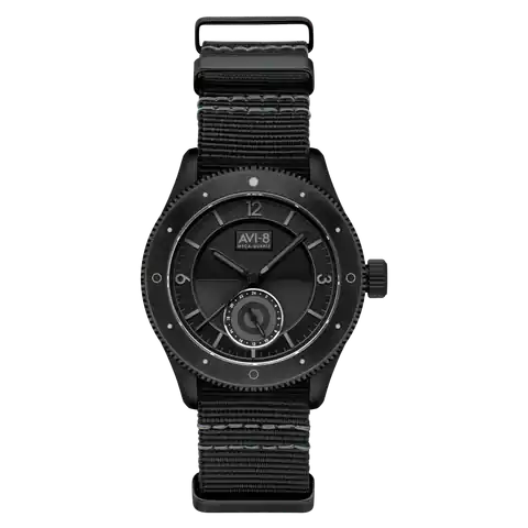 AVI-8 Timepieces FLYBOY Airmaster Sector Meca-Quartz · Jet Black · AV-4112-05
