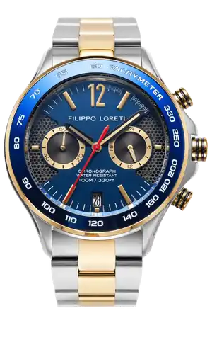 Filippo Loreti Watches Ascari Portofino Two Tone Blue Link