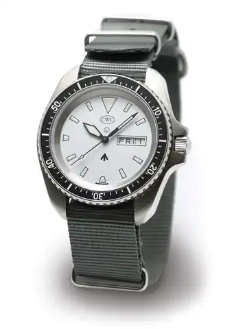 Cabot Watch Company CWC Arctic Radar Quartz Diver Watch (White Dial)