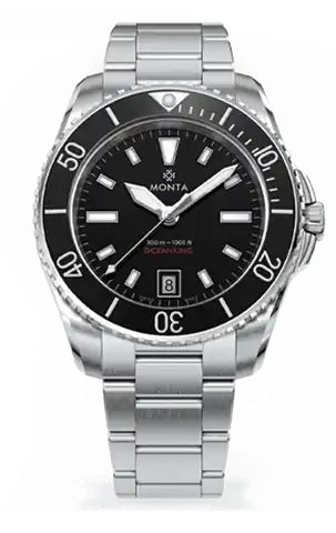 Monta Monta Oceanking, 60-Minute Bezel, With Date, Black Dial, Ceramic Bezel