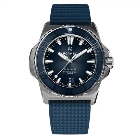Formex Baby REEF 39.5mm Swiss Automatic Chronometer Dive Watch with Sunburst Blue Dial #2201.1.6333.930