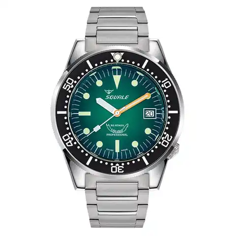 Squale 50 Atmos Profondo Automatic Dive Watch with Ombre Green Dial #1521PROFGR.SQ20B