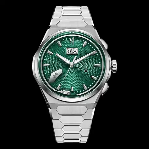 Lucky Harvey International Sound Of Nature Guilloche Dial Green Titanium Chiming Limited Edition Automatic Watch