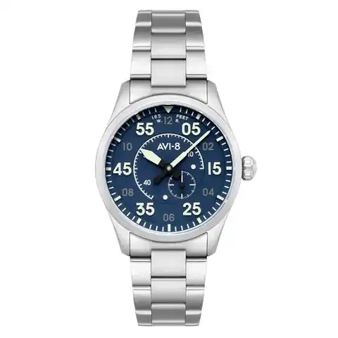 AVI-8 Timepieces Spitfire Type 300 Automatic with Sky Gauge Blue Dial #AV-4147-11