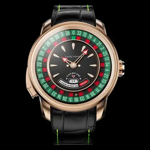 Lucky Harvey International Casino Series Rose Gold European Roulette Automatic Watch