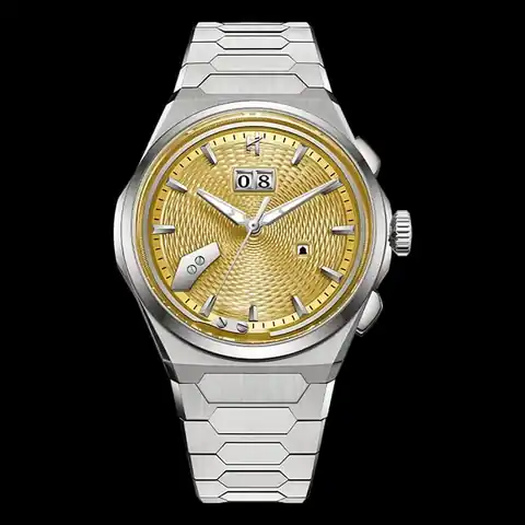 Lucky Harvey International Sound Of Nature Guilloche Dial Yellow Titanium Chiming Limited Edition Automatic Watch