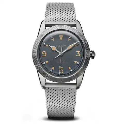 Geckota Airstream Frontier Watch Blue Textured Dial