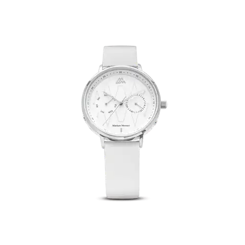Matthew Mercury Watches Silver Pearl - Leather