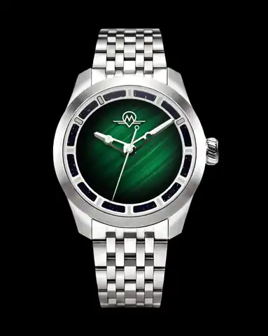 Monro Adventure Monro Luna Adventure MLA-PMB Planet Malachite, 9039 Automatic Watch, 39mm Stainless Steel