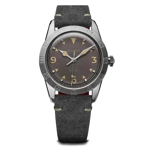 Geckota Airstream Frontier Watch Brown Textured Dial · GTA-LTA-281-BA-VS-227