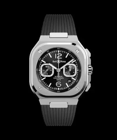 Bell & Ross BR-05 Chrono Black Steel · BR05C-BLC-ST/SRB