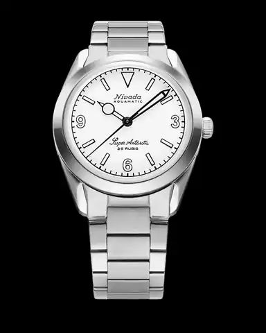 Nivada Grenchen Super Antarctic White 3.6.9 - White Luminova - 38mm