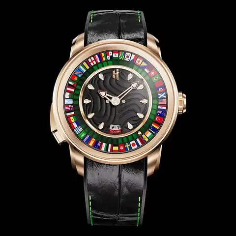 Lucky Harvey International Sports Series Rose Gold World Football Limited Edition Automatic Watch
