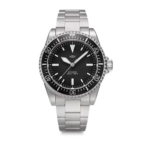 Mk II Watches Fulcrum 39 Non-Date, Dive Bezel (Blk)