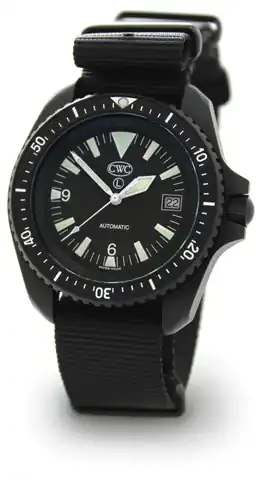 Cabot Watch Company CWC Automatic Divers Watch Mk.2 Black With Date (SF300 AS120-D)