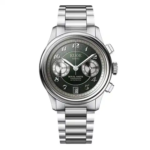 Kuoe Kyoto Global ROYAL SMITH 90-012 Automatic Chronograph with Green Dial #RS90012-GR-FLAT