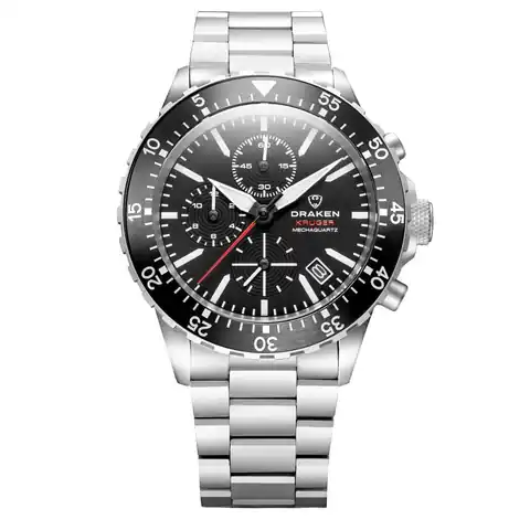 Draken Kruger 'B' Titanium Chronograph with Black Dial #DKN-05