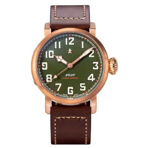 SEESTERN WATCHES S408 Green Bronze Pilot