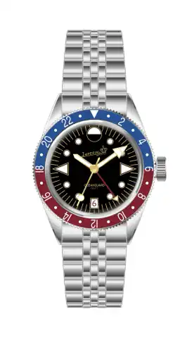 Imperial Watch Co. Oceanguard GMT - Jet Black W/ Pepsi Bezel